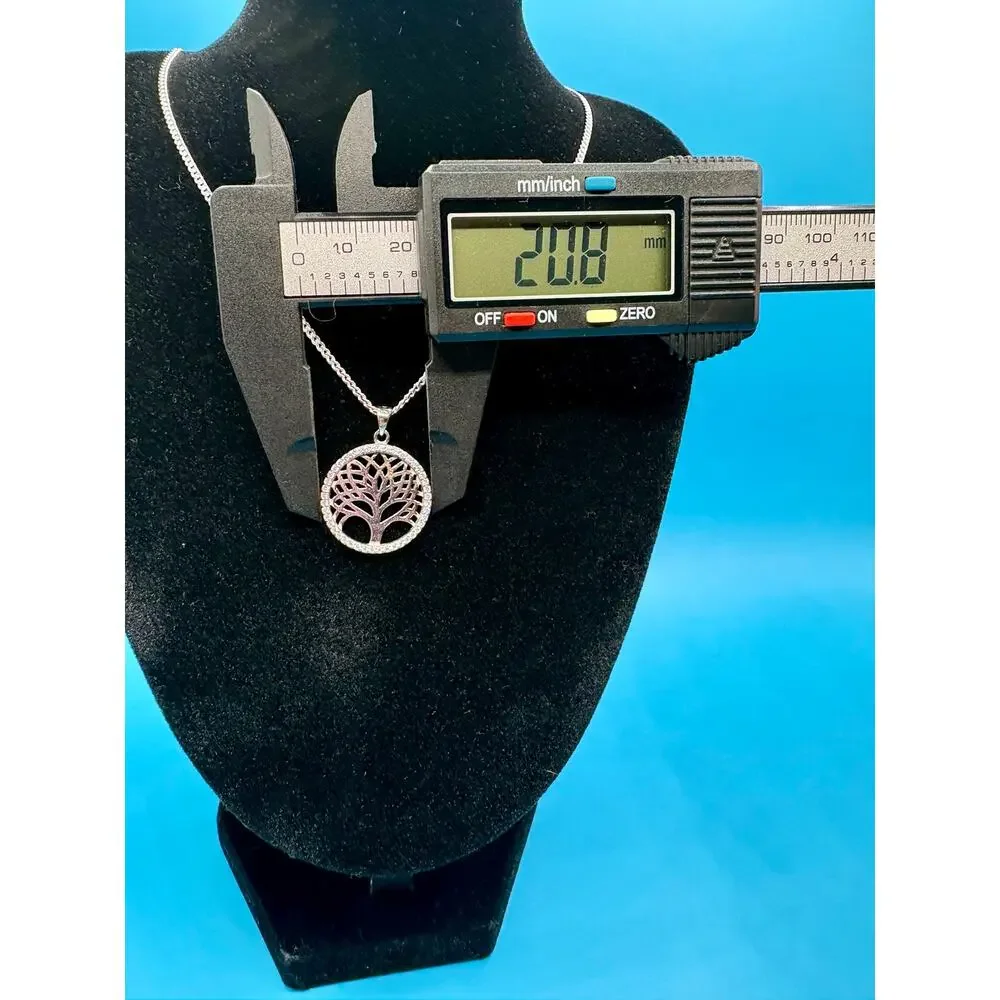 925 Silver Moissanite Tree of Life Sterling Silver Necklace